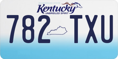 KY license plate 782TXU
