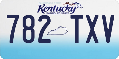 KY license plate 782TXV