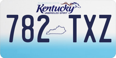 KY license plate 782TXZ