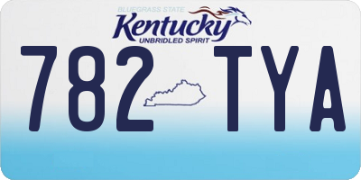 KY license plate 782TYA