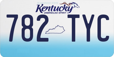 KY license plate 782TYC
