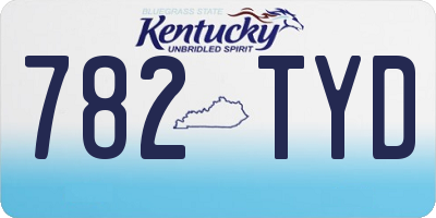 KY license plate 782TYD