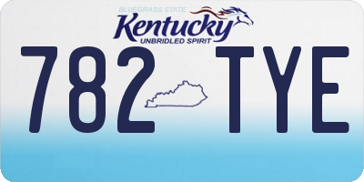 KY license plate 782TYE