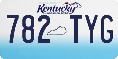 KY license plate 782TYG