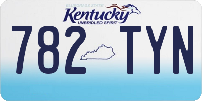 KY license plate 782TYN