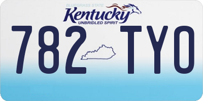 KY license plate 782TYO