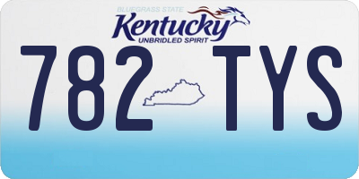 KY license plate 782TYS