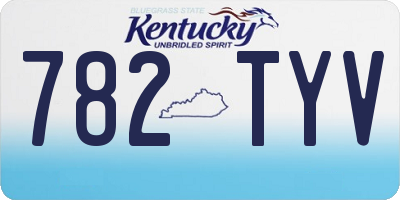KY license plate 782TYV