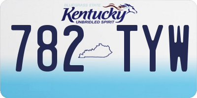 KY license plate 782TYW