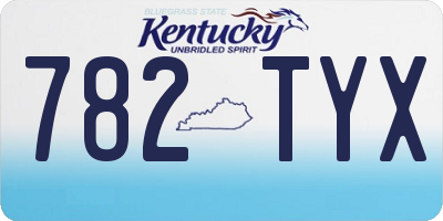 KY license plate 782TYX