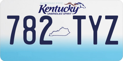 KY license plate 782TYZ