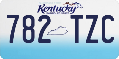 KY license plate 782TZC