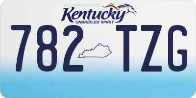 KY license plate 782TZG
