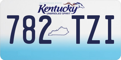 KY license plate 782TZI