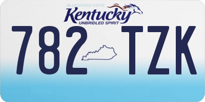 KY license plate 782TZK