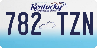 KY license plate 782TZN