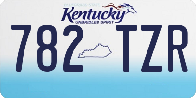 KY license plate 782TZR