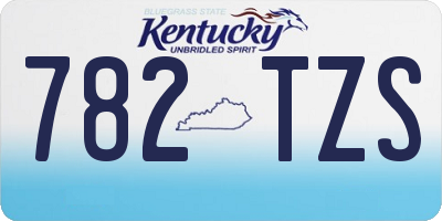 KY license plate 782TZS
