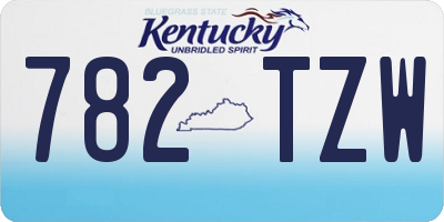 KY license plate 782TZW