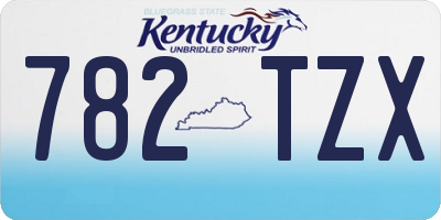 KY license plate 782TZX