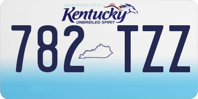 KY license plate 782TZZ