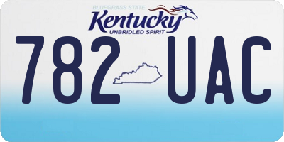 KY license plate 782UAC