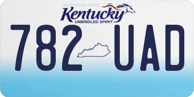 KY license plate 782UAD