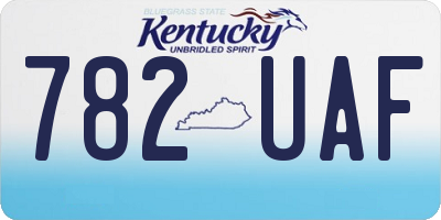 KY license plate 782UAF