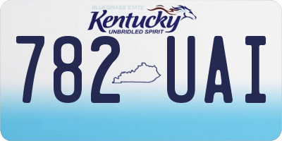 KY license plate 782UAI