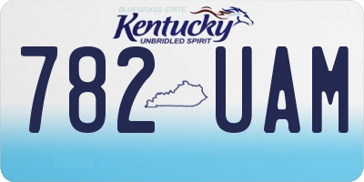 KY license plate 782UAM