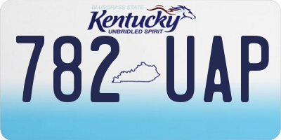 KY license plate 782UAP