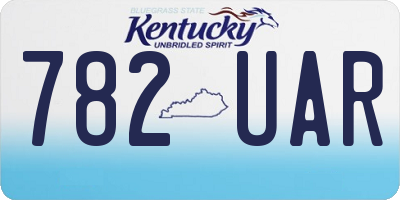 KY license plate 782UAR