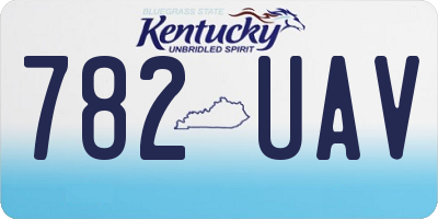 KY license plate 782UAV