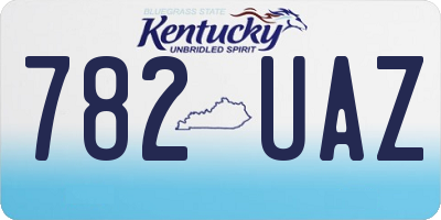 KY license plate 782UAZ