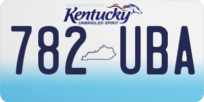 KY license plate 782UBA