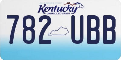 KY license plate 782UBB