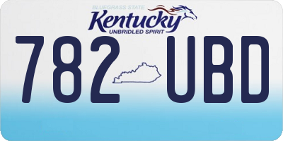 KY license plate 782UBD