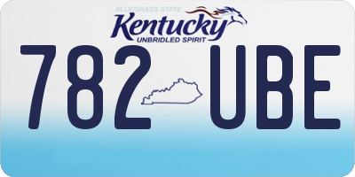 KY license plate 782UBE