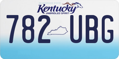 KY license plate 782UBG