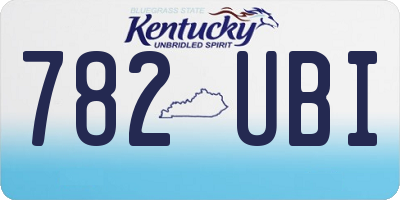 KY license plate 782UBI
