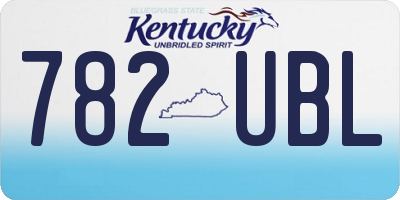 KY license plate 782UBL