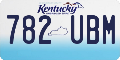 KY license plate 782UBM