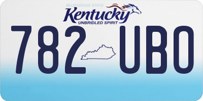 KY license plate 782UBO