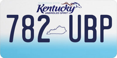 KY license plate 782UBP