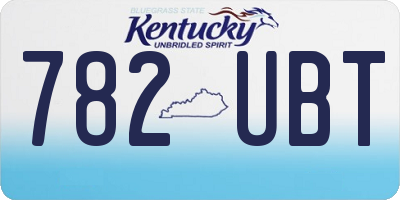 KY license plate 782UBT