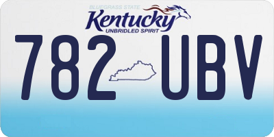 KY license plate 782UBV