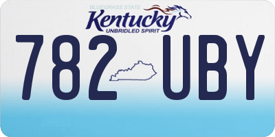 KY license plate 782UBY