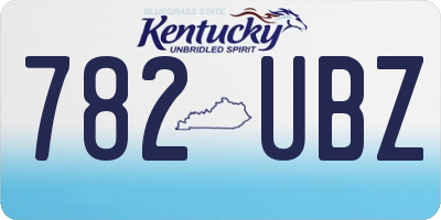 KY license plate 782UBZ
