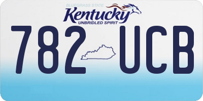 KY license plate 782UCB