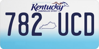 KY license plate 782UCD